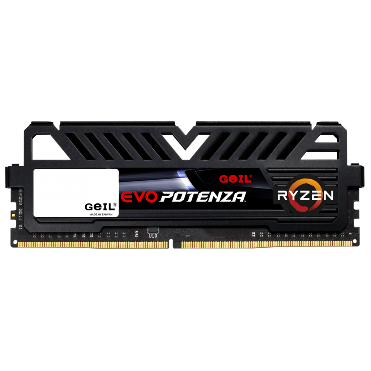 Memória DDR4 Geil Evo Potenza, 8GB, 3200MHz, Black, GAPB48GB3200C16BSC