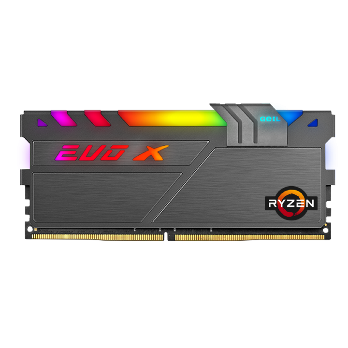 Memória DDR4 Geil EVO X II RGB Sync, Edição AMD, 8GB, 3200MHz, GAEXSY48GB3200C16BSC - IMP