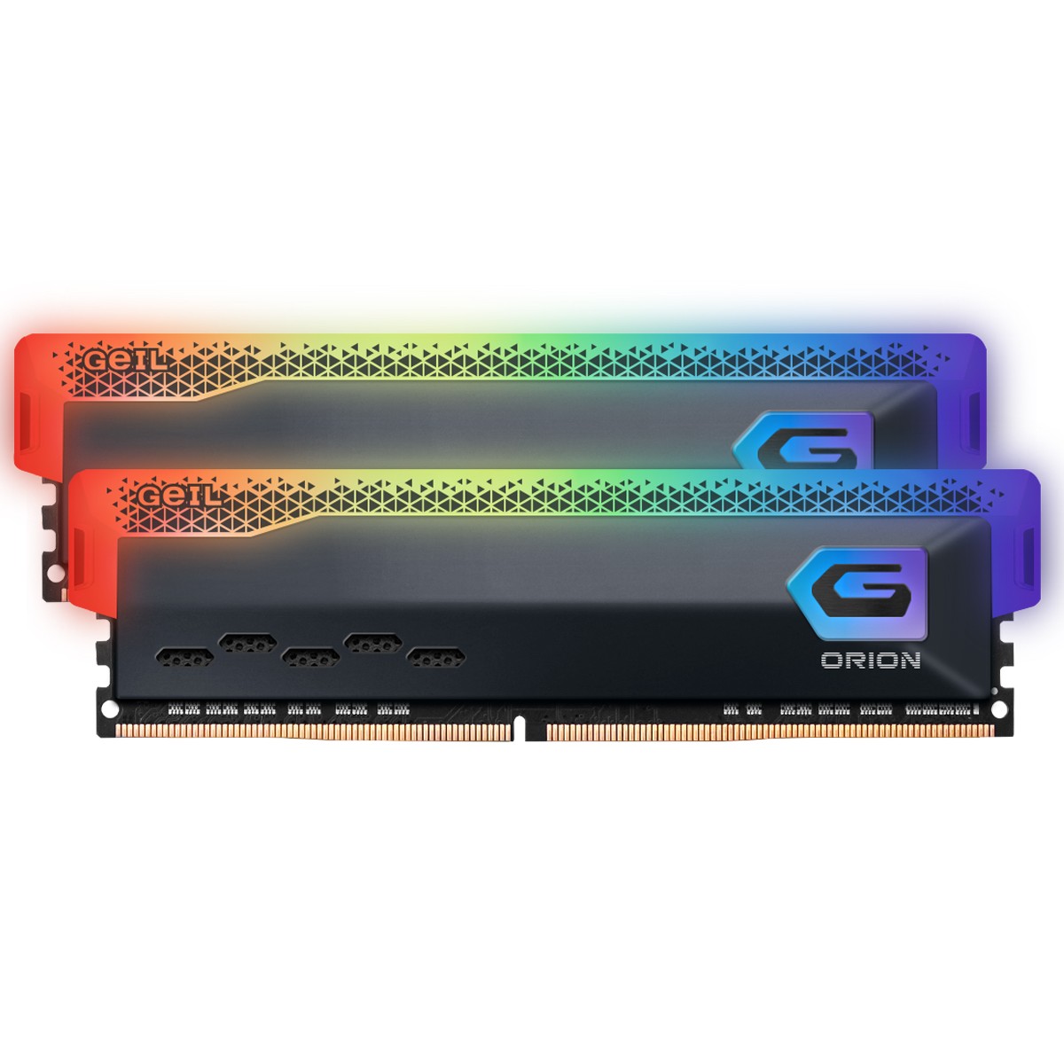Memória DDR4 Geil Orion, Edição AMD, 16GB (2x8GB) 3200MHz, RGB, Grey, GAOSG416GB3200C22DC