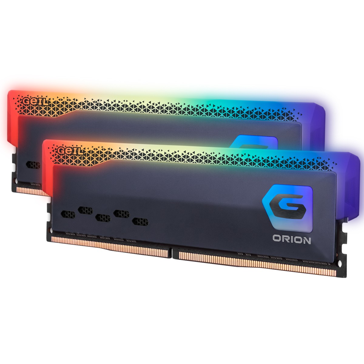 Memória DDR4 Geil Orion, Edição AMD, 16GB (2x8GB) 3200MHz, RGB, Grey, GAOSG416GB3200C22DC