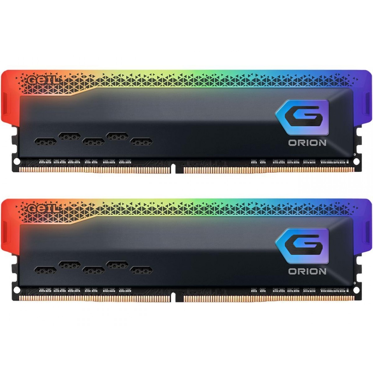 Memória DDR4 Geil Orion RGB, Edição AMD, 16GB (2x8GB), 3200MHz, Gray, GAOSG416GB3200C16BDC