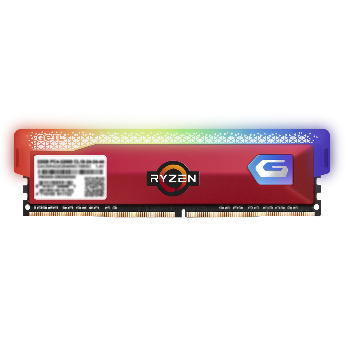 Memória DDR4 Geil Orion RGB, Edição AMD, 16GB, 3200MHz, Red, GAOSR416GB3200C16BSC