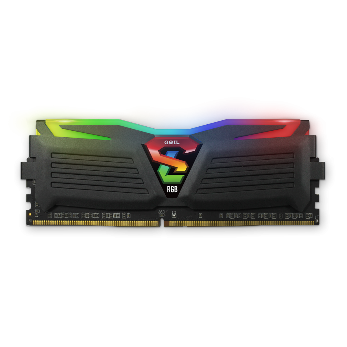 Memória DDR4 Geil Super Luce RGB, 16GB, 3000MHz, Black, GALS416GB3000C16ASC