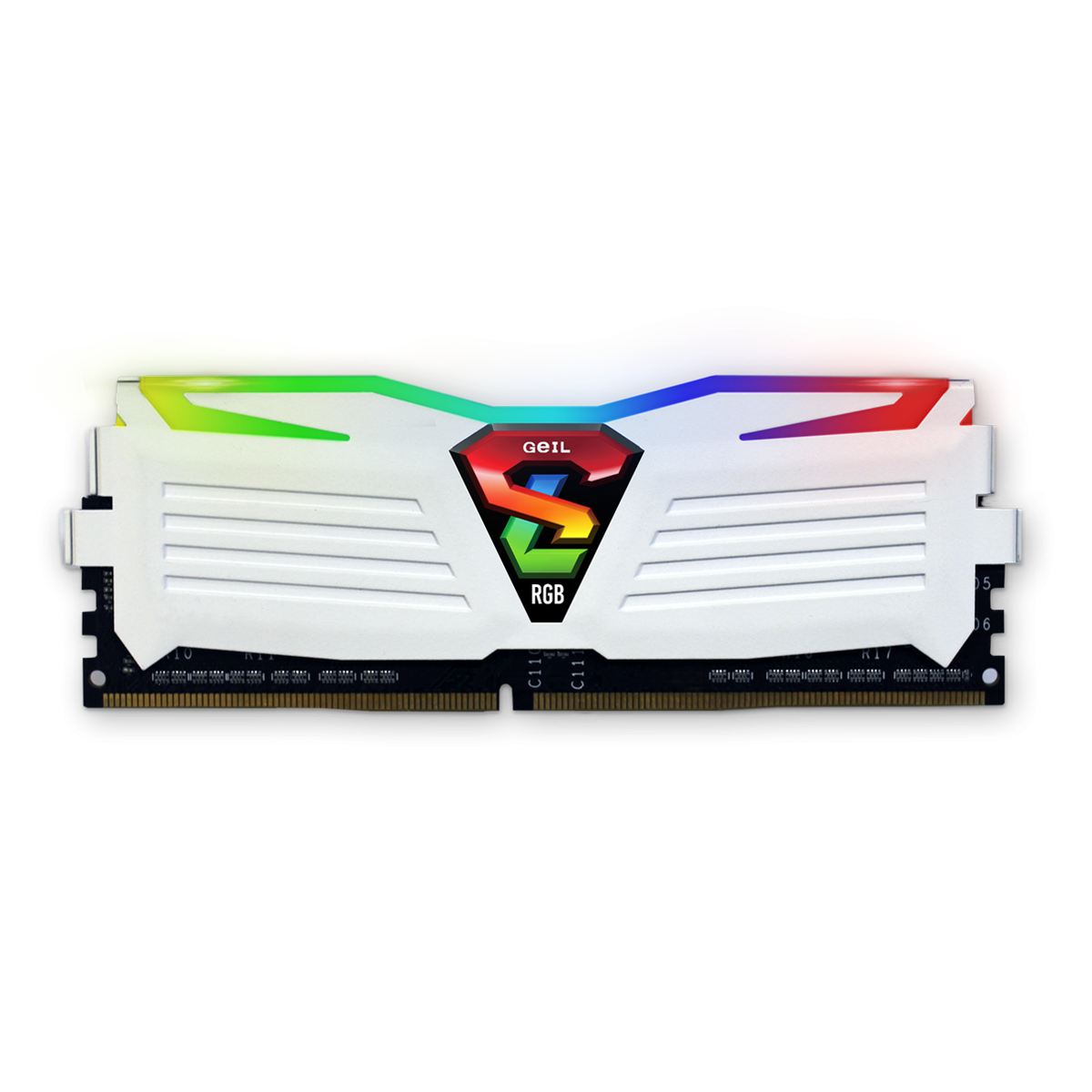Memória DDR4 Geil Super Luce RGB, 16GB, 3000MHZ, White, GALWS416GB3000C16ASC