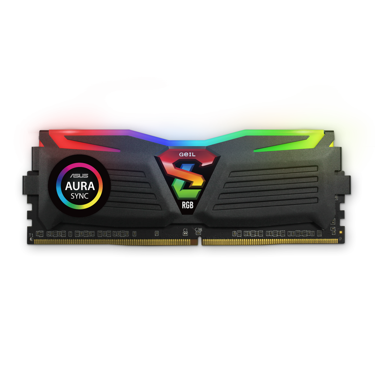 Memória DDR4 Geil Super Luce RGB, 8GB, 3000MHZ, Black
