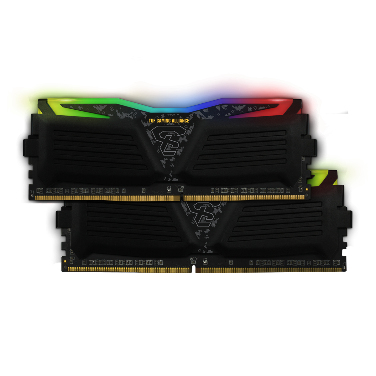 Memória DDR4 Geil Super Luce RGB TUF Gaming Alliance, 16GB (2x8GB), 3600MHz, GLTS416GB3600C18BDC - IMP