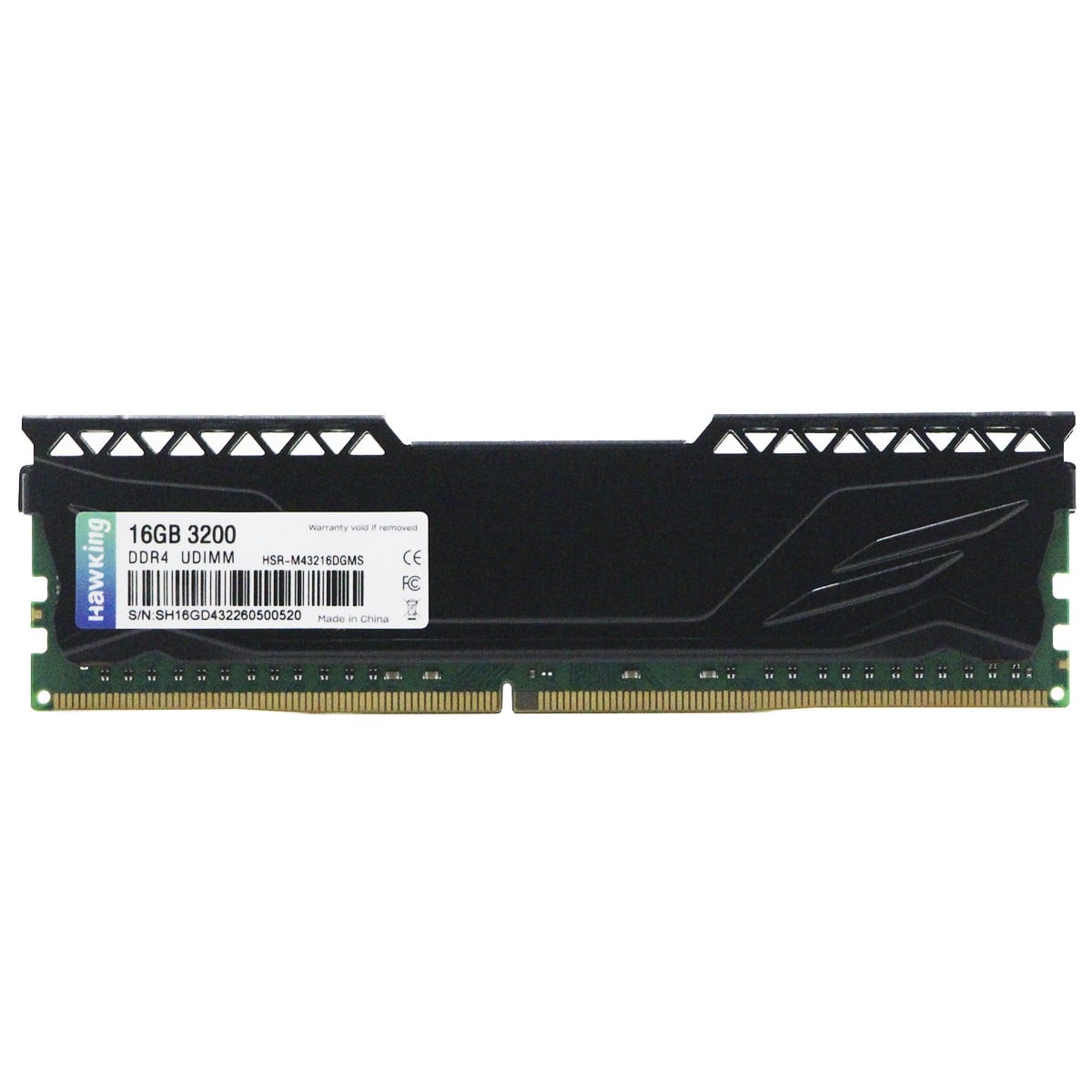Memória DDR4 Hawking, 16GB, 3200MHz, Preta, HSR-M43216DGMS
