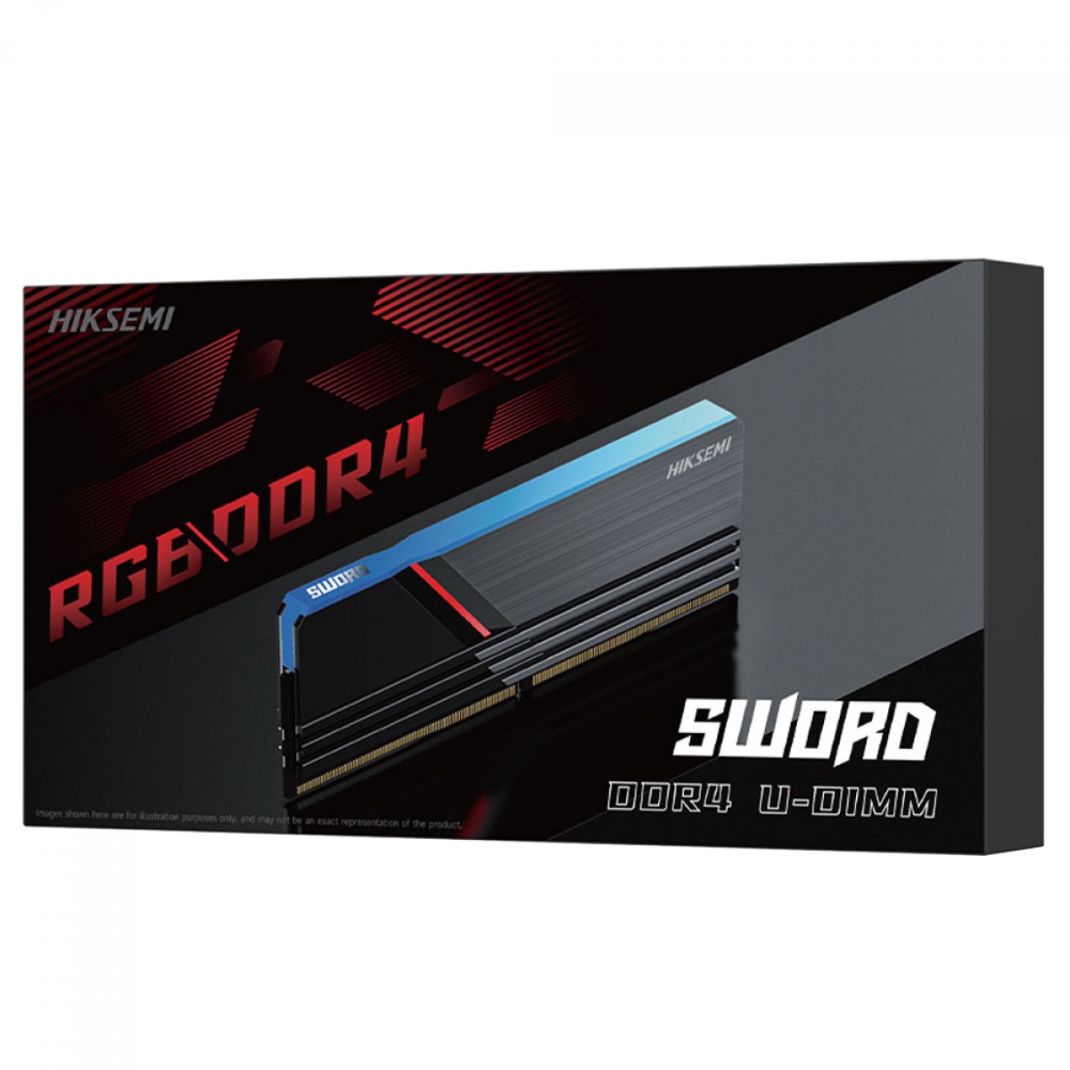 Memória DDR4 Hiksemi Sword, RGB, 16GB, 3600MHz, Preto, HSC416U36B4 16G