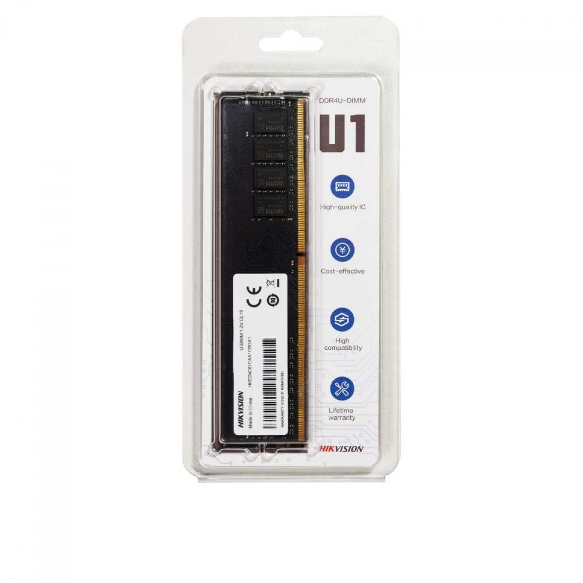 Memória DDR3 Hikvision U1, 4GB 1600MHz, HKED3041AAA2A0ZA1