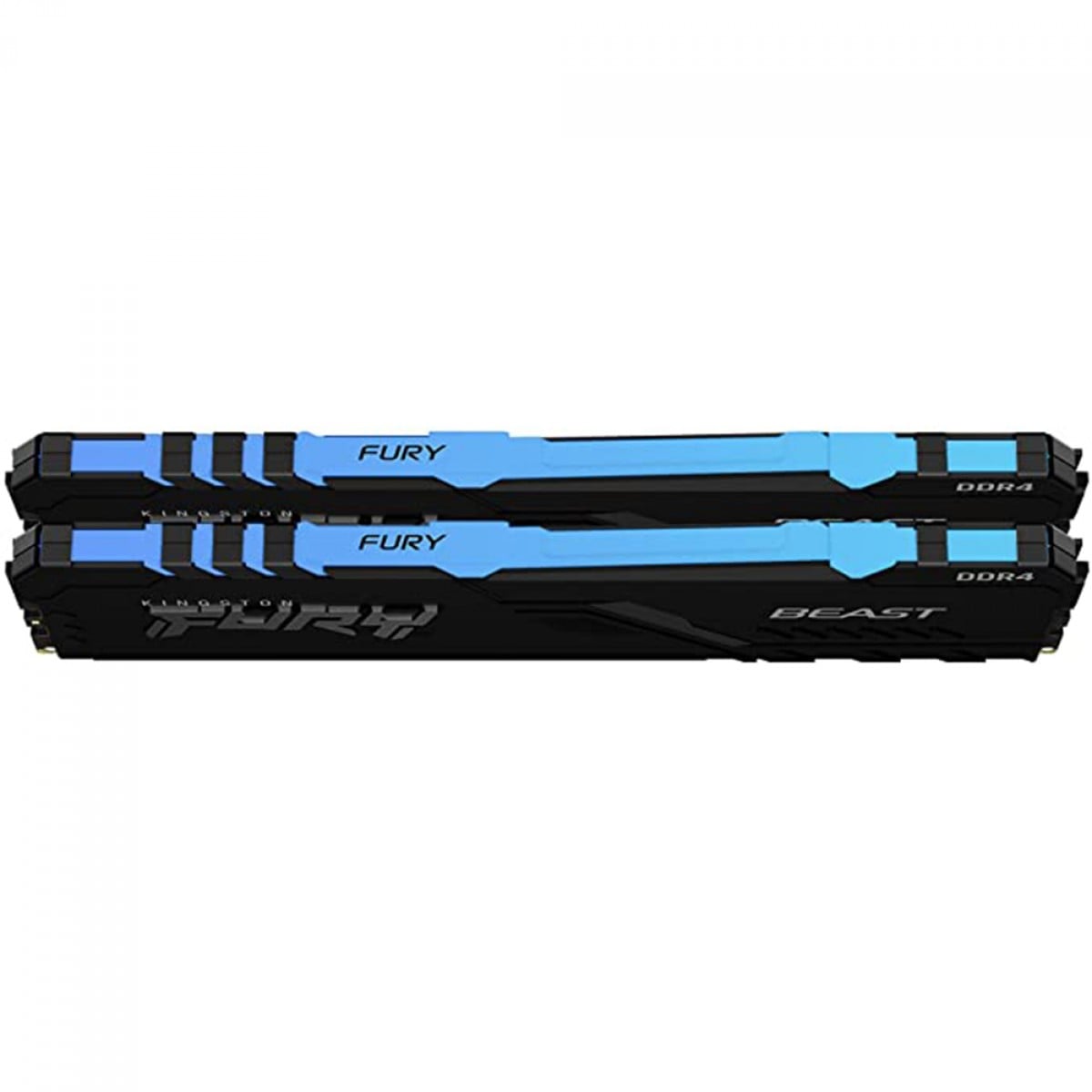 Memória DDR4 Kingston Fury Beast RGB, 16GB,(2x8GB), 3200Mhz, Preto, KF432C16BBAK2/16