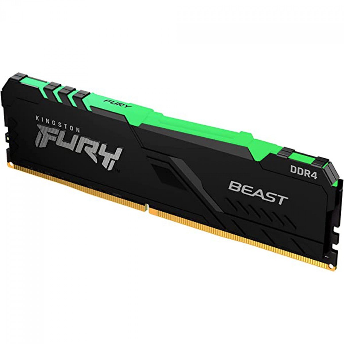 Memória DDR4 Kingston Fury Beast RGB, 16GB,(2x8GB), 3200Mhz, Preto, KF432C16BBAK2/16
