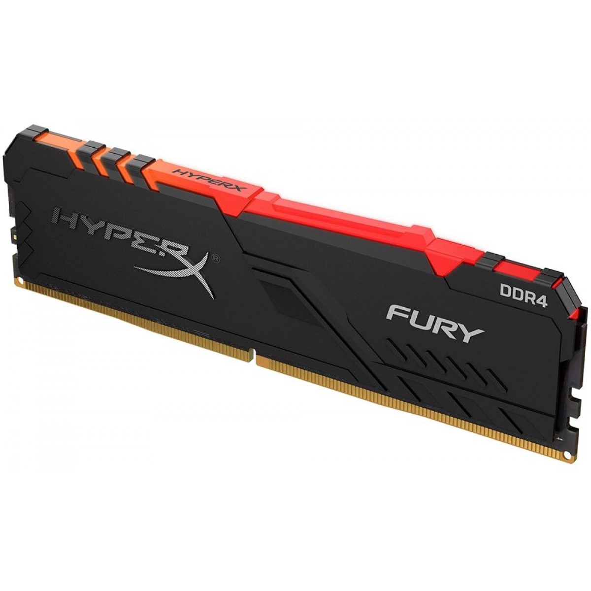 Memória DDR4 Kingston HyperX Fury RGB, 16GB 3200MHz, Black, HX432C16FB3A/16