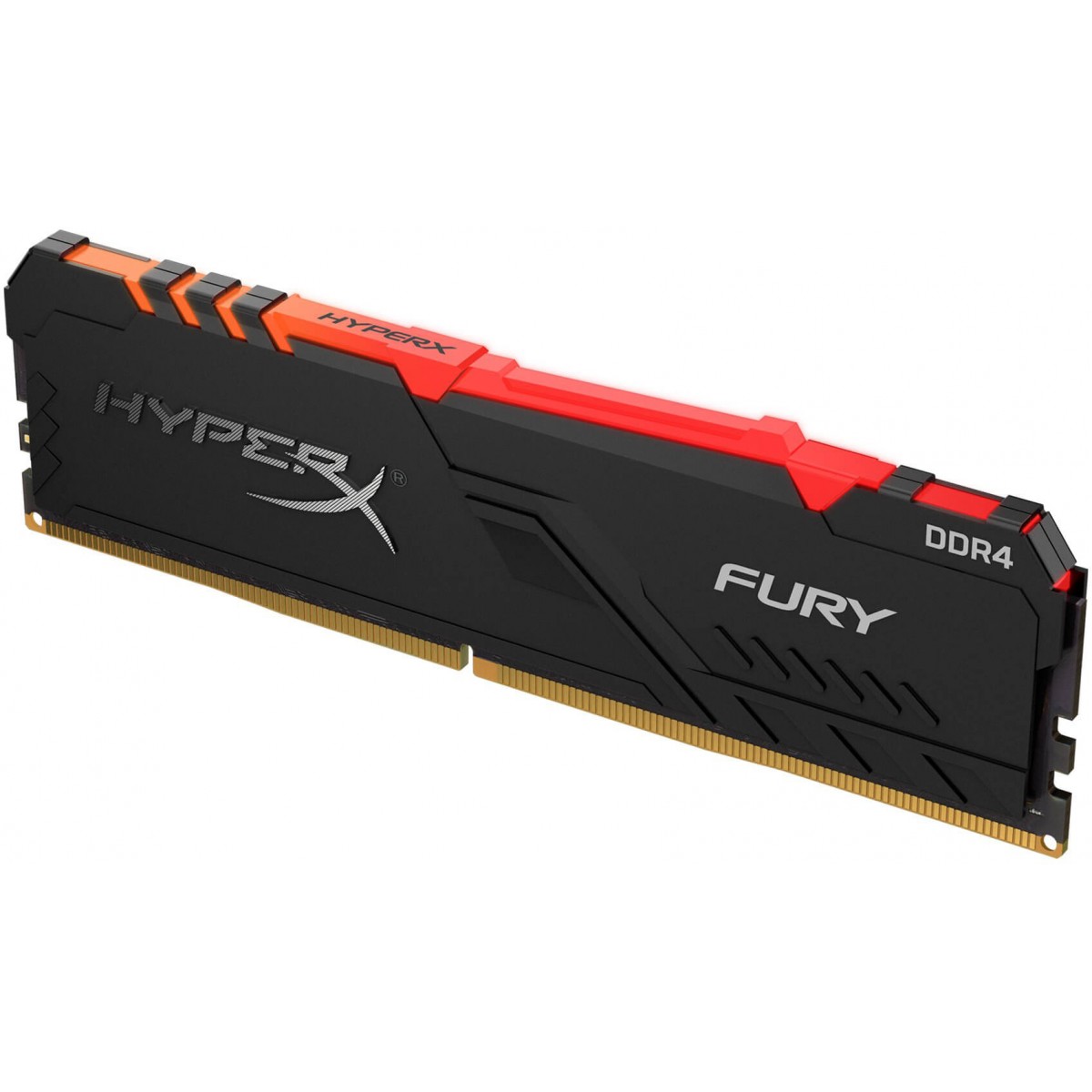 Memória DDR4 Kingston HyperX Fury RGB, 8GB 3200MHz, Black, HX432C16FB3A/8