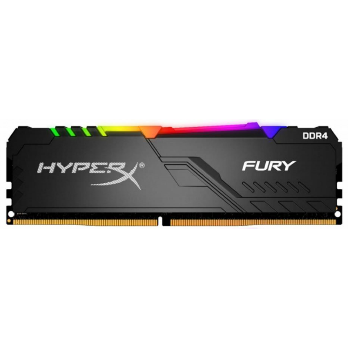 Memória DDR4 Kingston HyperX Fury RGB, 8GB 3200MHz, Black, HX432C16FB3A/8