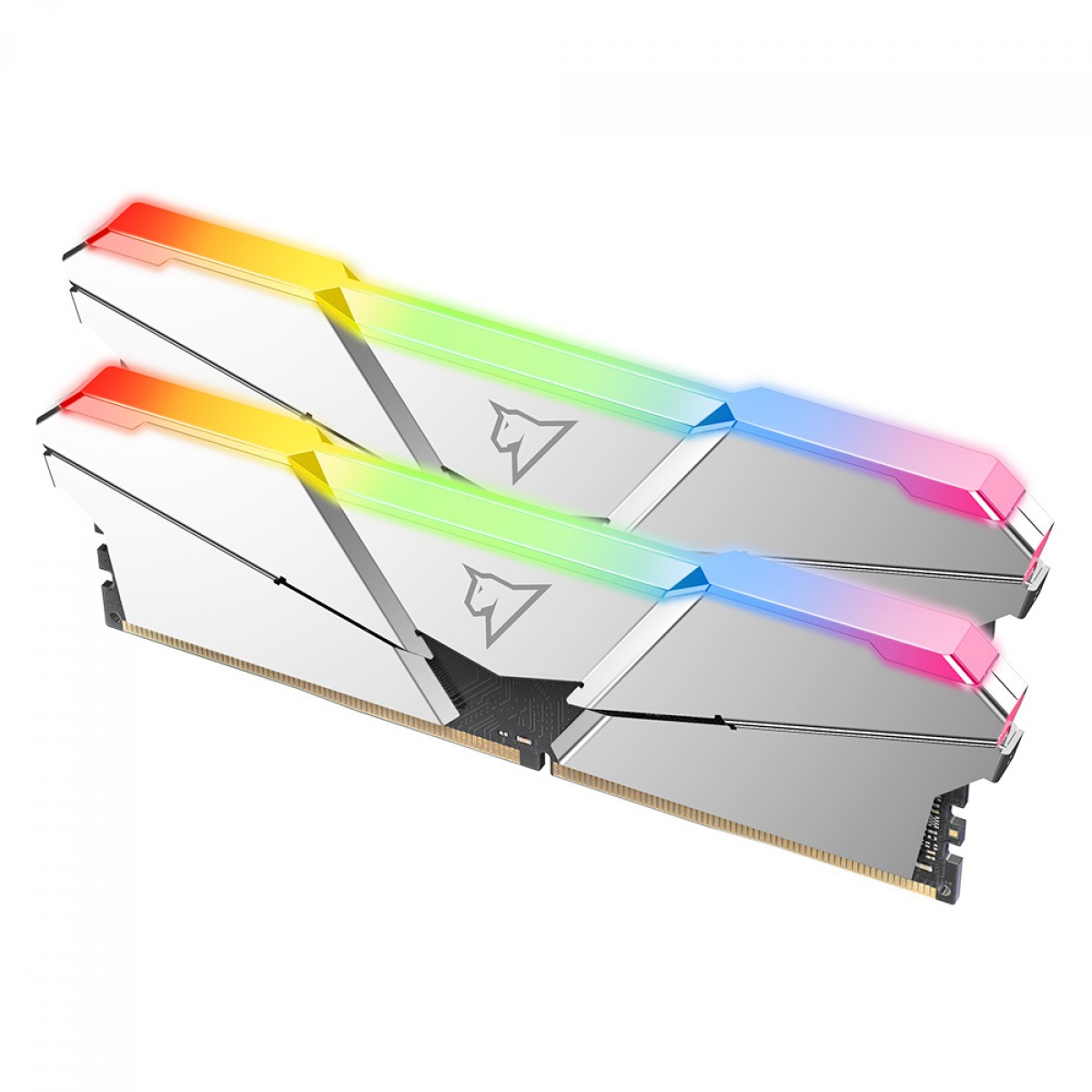 Memória DDR4 Netac Shadow RGB, 16GB (2x8GB), 3600MHz, Silver, NTSRD4P36DP-16SC