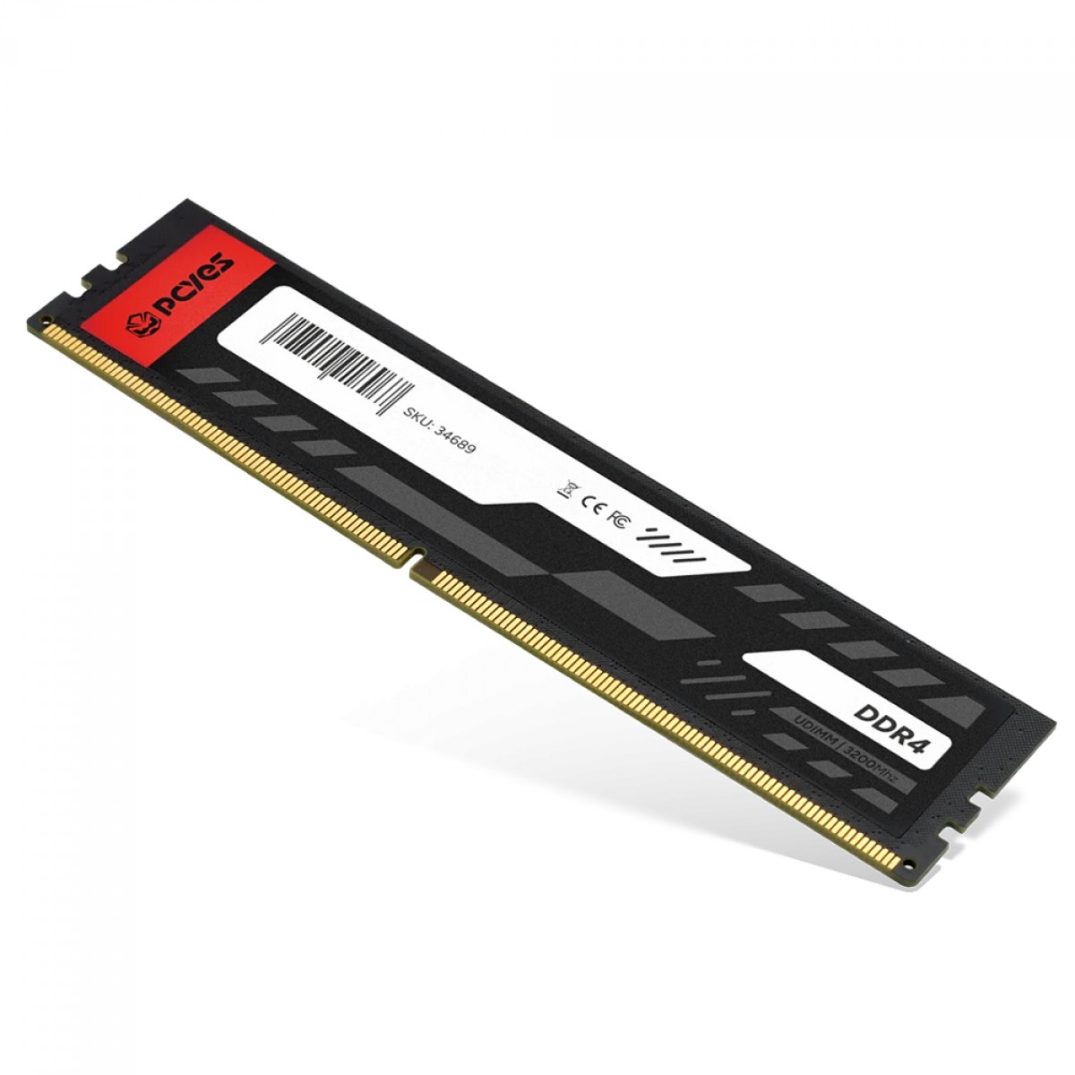 Memória DDR4 PCYes, 16GB, 3200MHz, Preto, PM163200D4