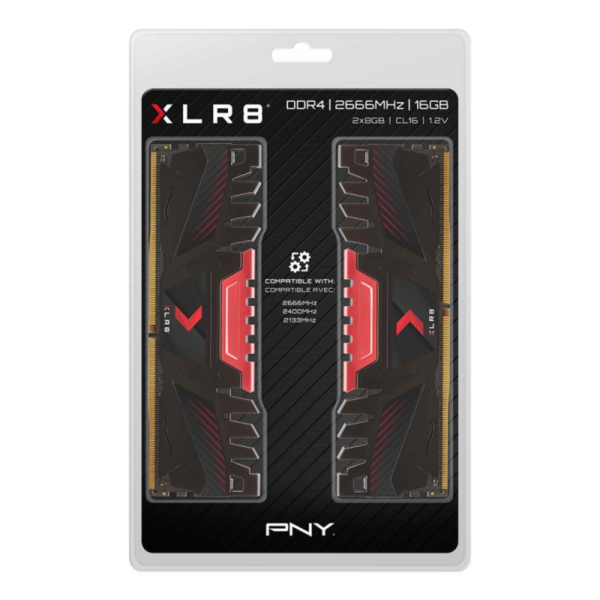 Memória DDR4 PNY XLR8 Gaming, 16GB (2x8GB), 2666MHZ, MD16GK2D4266616XR