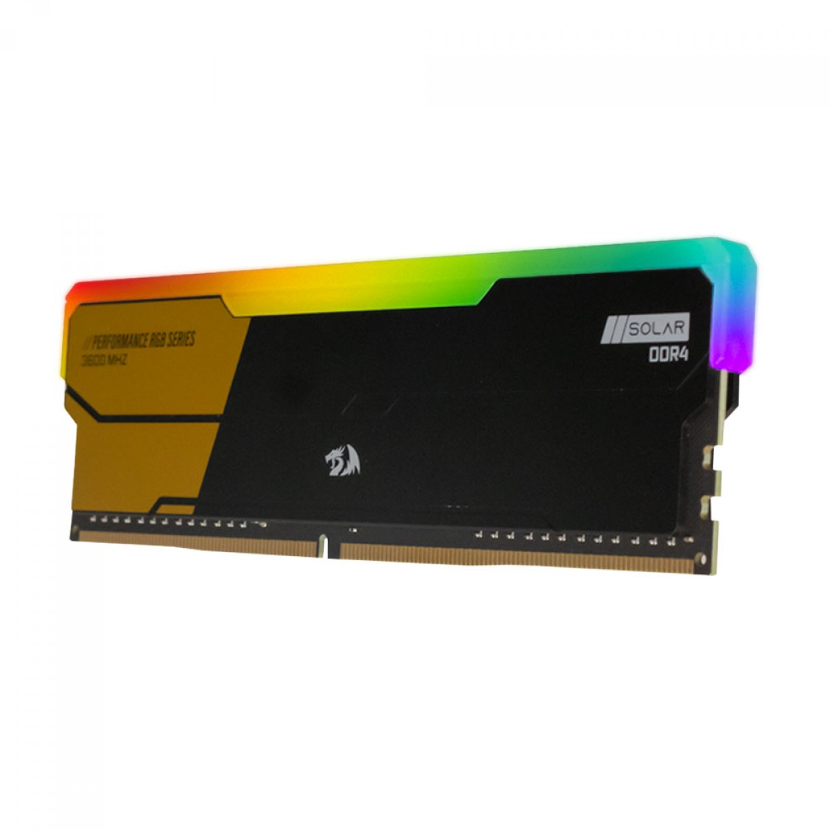 Memória DDR4 Redragon Solar, RGB, 16GB, 3600MHz, Black, GM-806