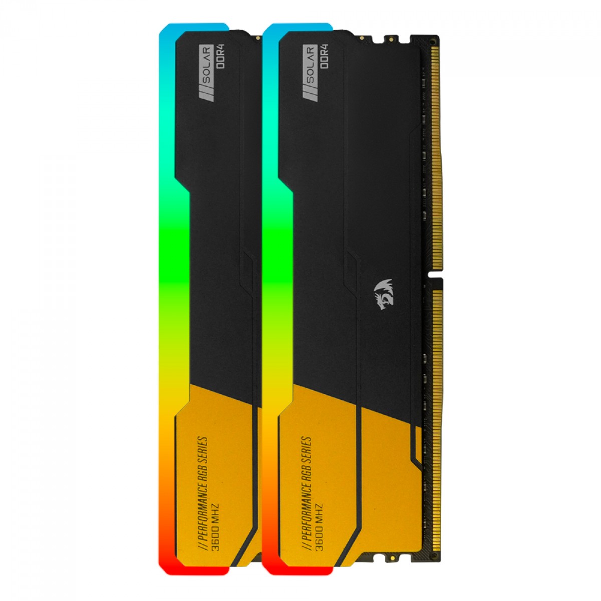 Memória DDR4 Redragon Solar, RGB, 16GB, 3600MHz, Black, GM-806