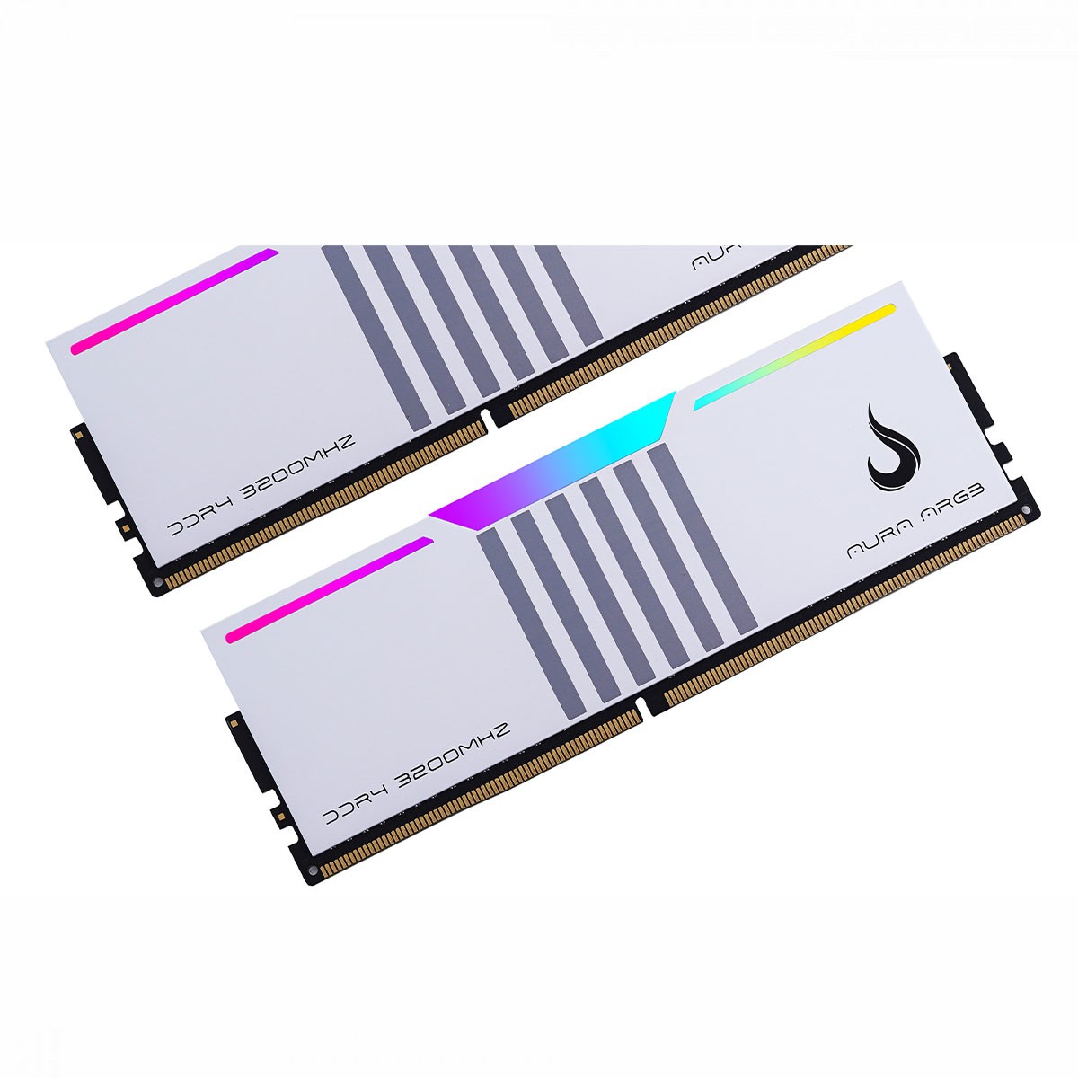 Memória DDR4 Rise Mode Aura Series ARGB, 8GB, 3200MHz, Branca, RM-D4AW-8G-3200ARGB