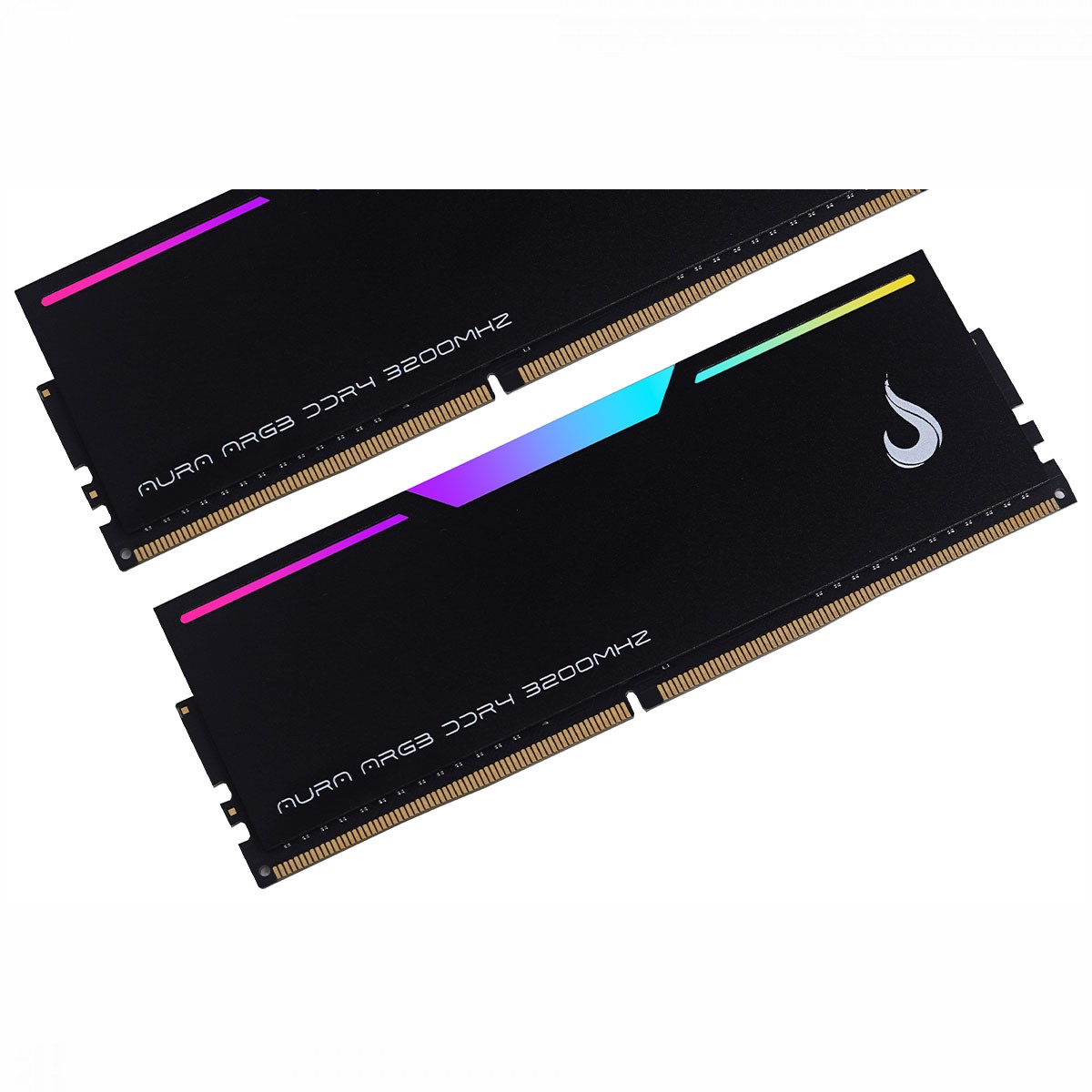 Memória DDR4 Rise Mode Aura Series ARGB, 8GB, 3200MHz, Preto, RM-D4AB-8G-3200ARGB