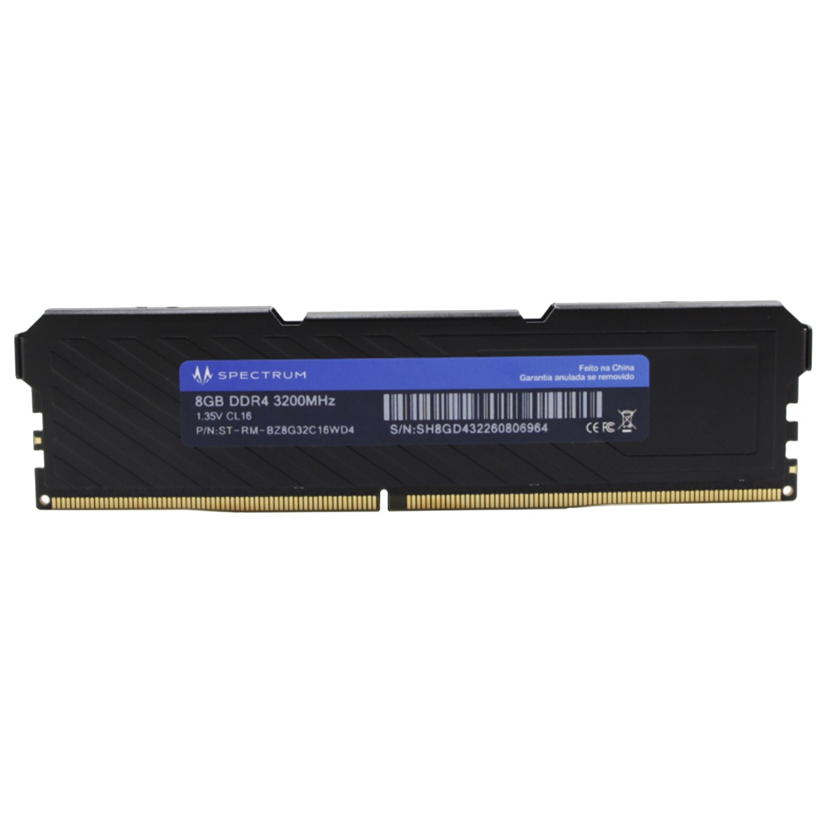 Memória DDR4 Spectrum Blitz, 8GB, 3200MHz, Preto, ST-RM-BZ8G32C16WD4
