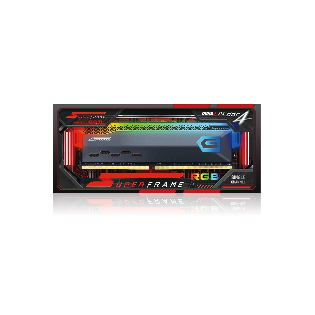 Memória DDR4 SuperFrame RGB, 16GB (2x8GB), 3200MHz, Gray, SFGAOSG416GB3200C22DC