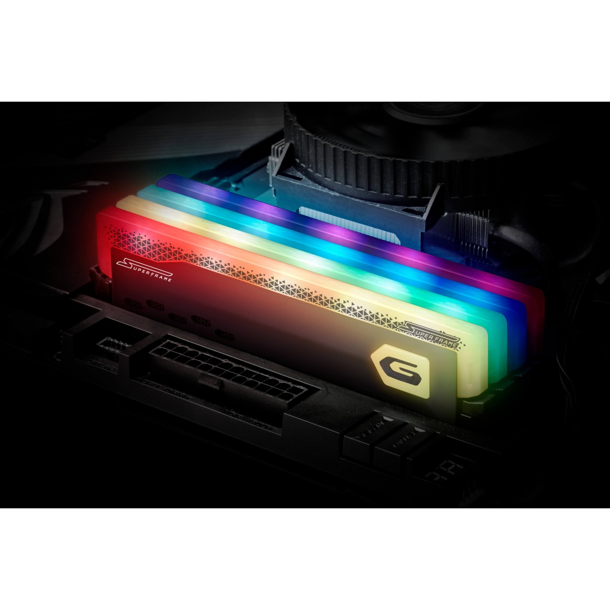 Memória DDR4 SuperFrame RGB, 16GB (2x8GB), 3200MHz, Gray