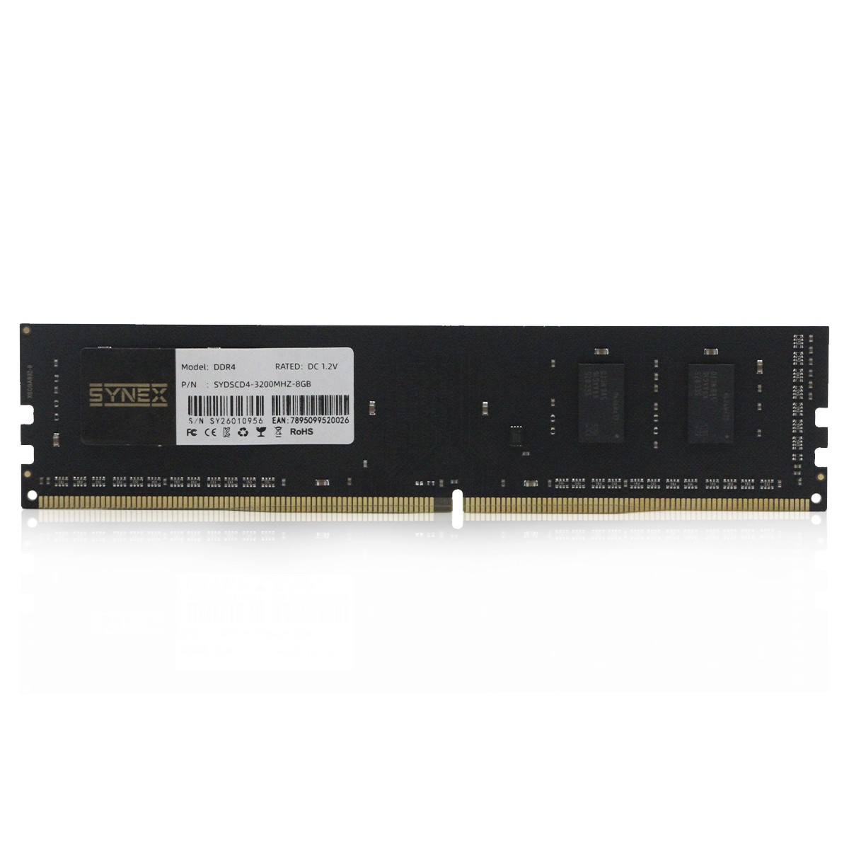 Memória DDR4 Synex, 8GB, 3200MHz, Preta, SYDSCD4-3200MHZ-8GB