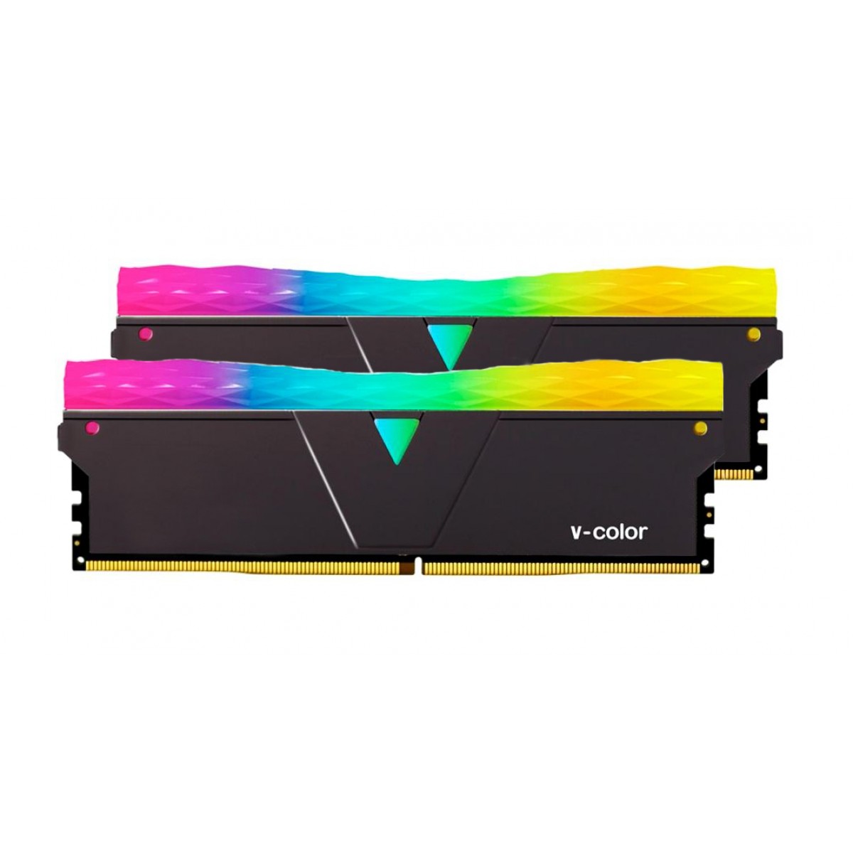 Memória DDR4 V-Color Prism Pro, 16GB (2x8GB), 3600Mhz, RGB, Black, TL8G36818D-E6PRKWK