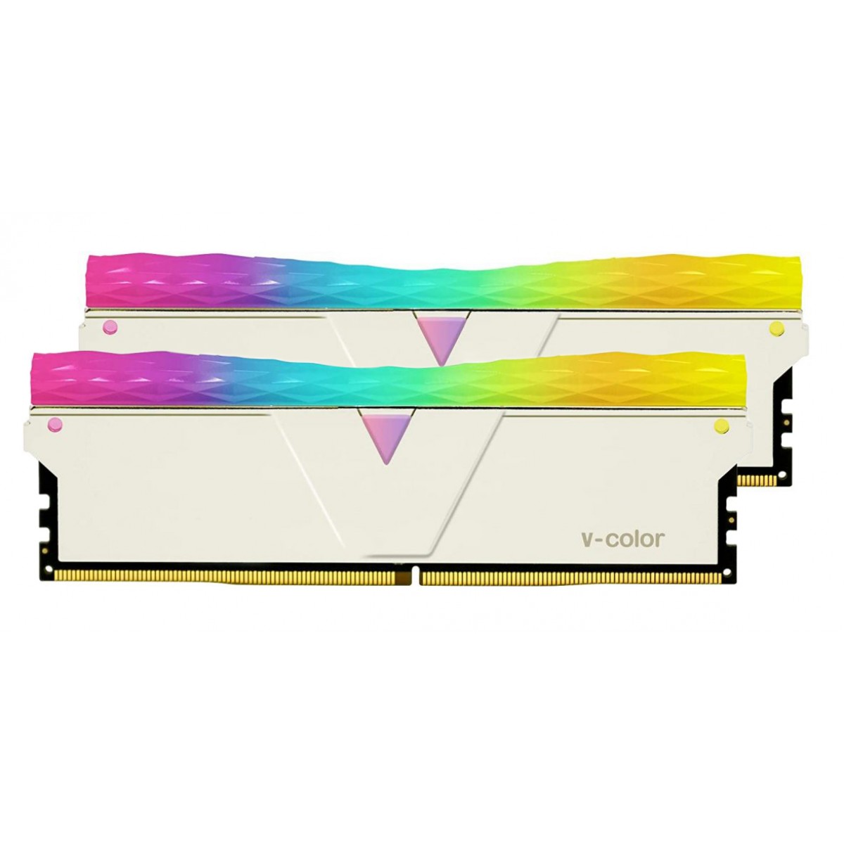 Memória DDR4 V-Color Prism Pro, 16GB (2x8GB), 4133Mhz, RGB, Silver, TL8G41819D-E6PRSWK