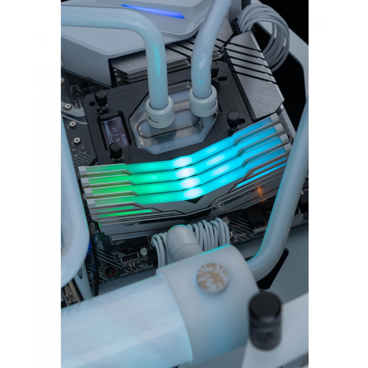 Memória DDR4 OLOy WarHawk White, 16GB (2x8GB), 3600MHZ, RGB, ND4U0836180BCWDX