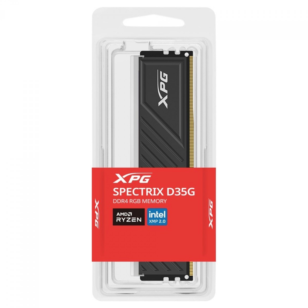 Memória DDR4 XPG Spectrix D35G, RGB, 16GB, 3600Mhz, Black, AX4U360016G18I-SBKD35G