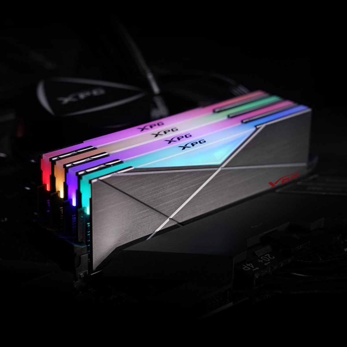 Memória DDR4 XPG Spectrix D50, 32GB (2x16GB), 3200Mhz, CL16, RGB, Gray, AX4U320016G16A-DT50
