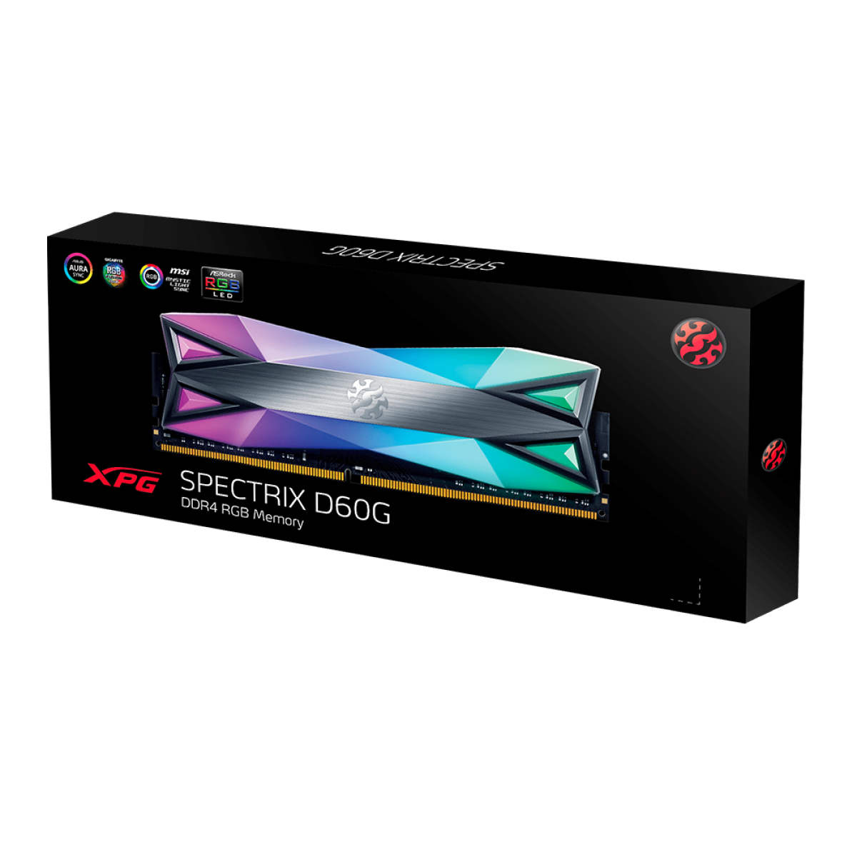 Memória DDR4 XPG Spectrix D60, 8GB (1x8GB), 4133Mhz, RGB GRIS, Gray, AX4U41338G19J-ST60