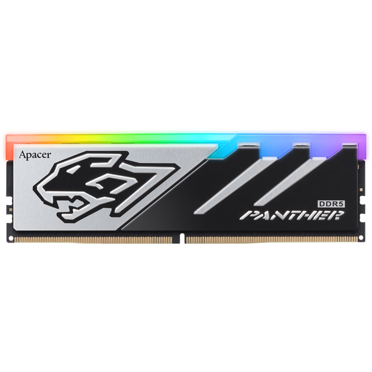Memória DDR5 Apacer Panther RGB, 16GB, 6000MHz, Preto/Cinza, AH5U16G60C6229BAA-1