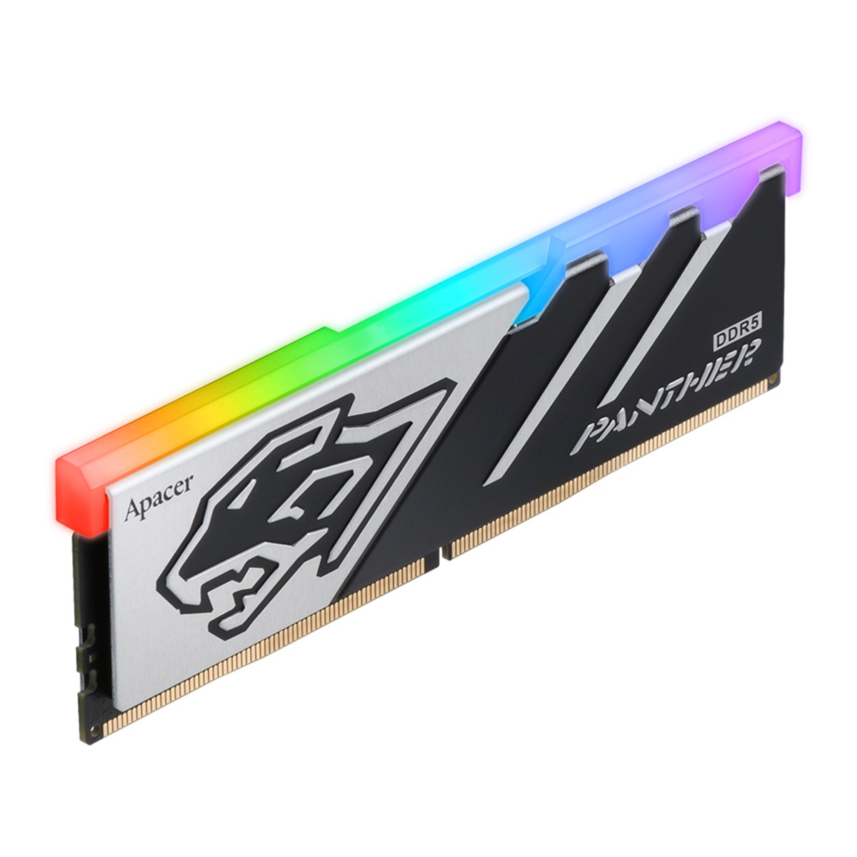 Memória DDR5 Apacer Panther RGB, 16GB, 6000MHz, Preto/Cinza, AH5U16G60C6229BAA-1