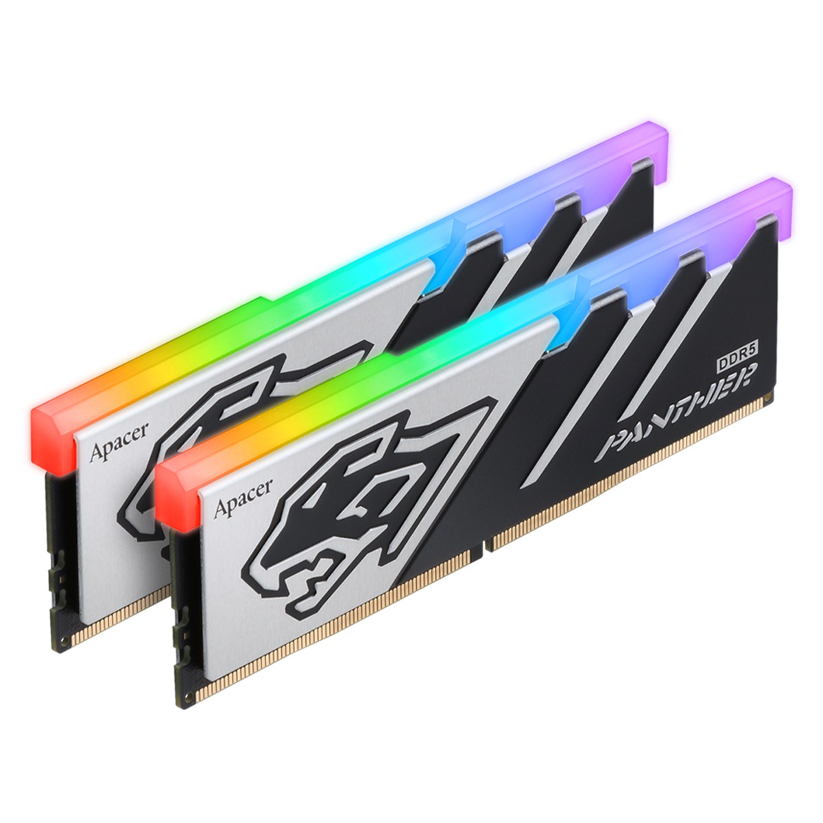 Memória DDR5 Apacer Panther RGB, 16GB, 6000MHz, Preto/Cinza, AH5U16G60C6229BAA-1