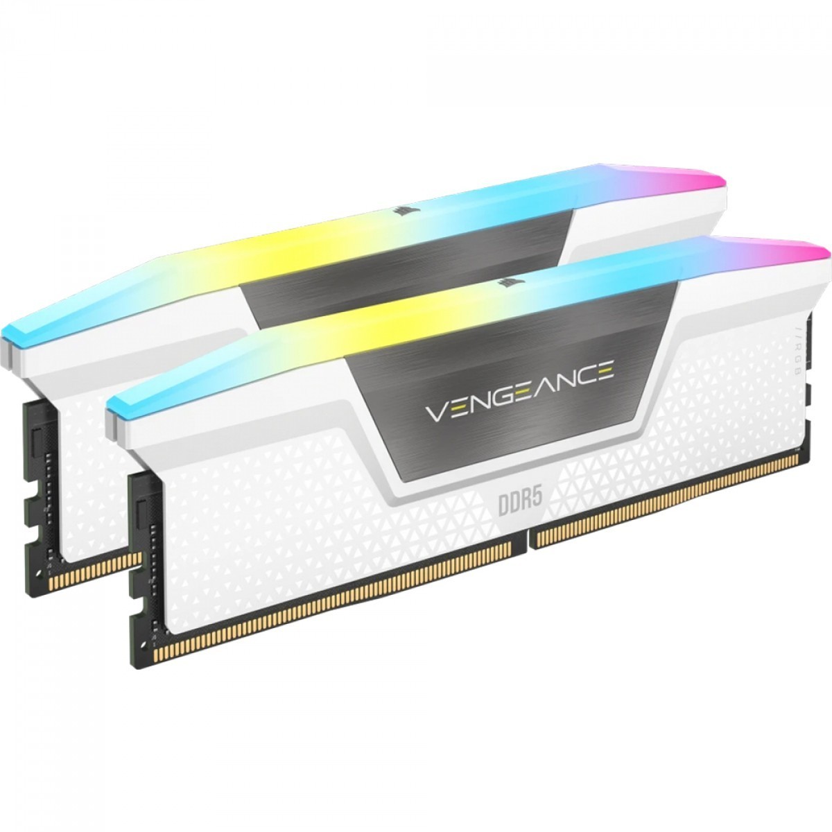 Memória DDR5 Corsair Vengeance RGB, 32GB (2x16GB), 5200MHz, Branco, CMH32GX5M2B5200C40W