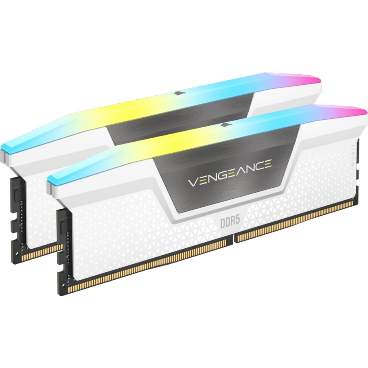 Memória DDR5 Corsair Vengeance RGB, 32GB (2x16GB), 6000MHz, Branco, CMH32GX5M2E6000Z36W