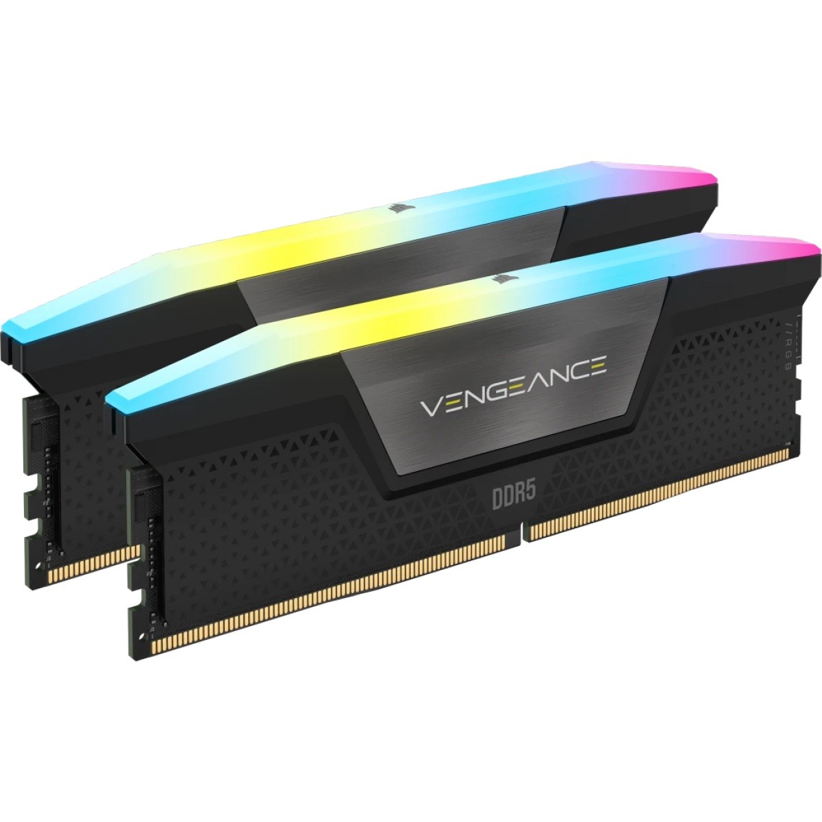 Memória DDR5 Corsair Vengeance RGB, 32GB (2x16GB), 6200MHz, Preto, CMH32GX5M2E6200C36