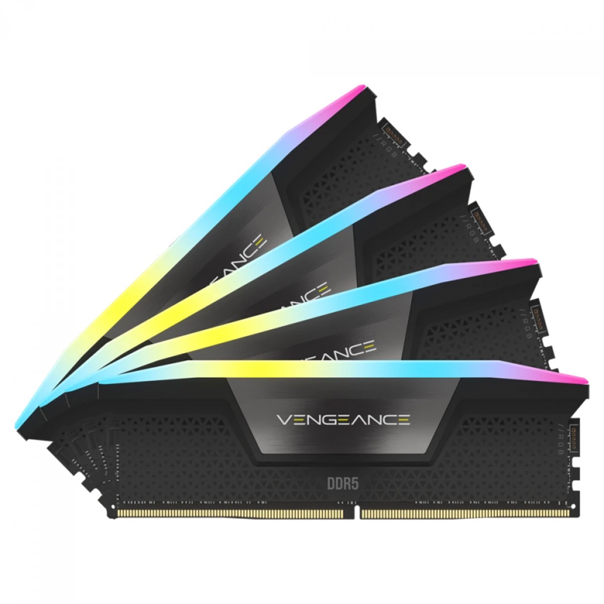 Memória DDR5 Corsair Vengeance RGB, 64GB (2x32GB), 5200MHz, Preto, CMH64GX5M2B5200C40