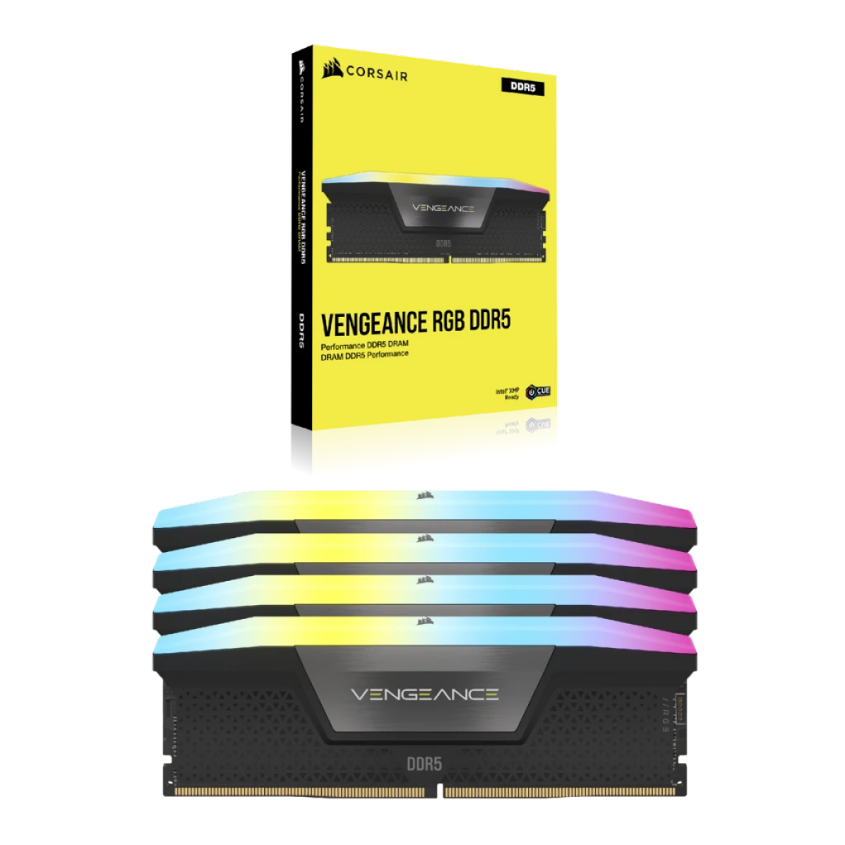 メモリー CORSAIR DDR5-5600MHz VENGEANCE 64GB CORSAIR VENGEANCE RGB DDR5 64GB (2x32GB) DDR5 5600MHz CL40 AMD
