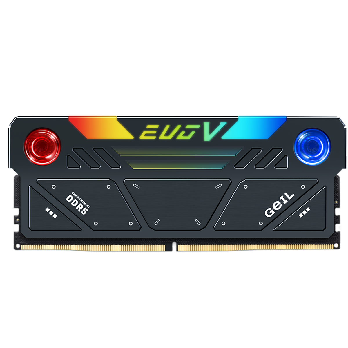 Memória DDR5 Geil EVO V RGB, 32GB (2x16GB), 6600MHz, Grey, GESG532GB6600C38ADC