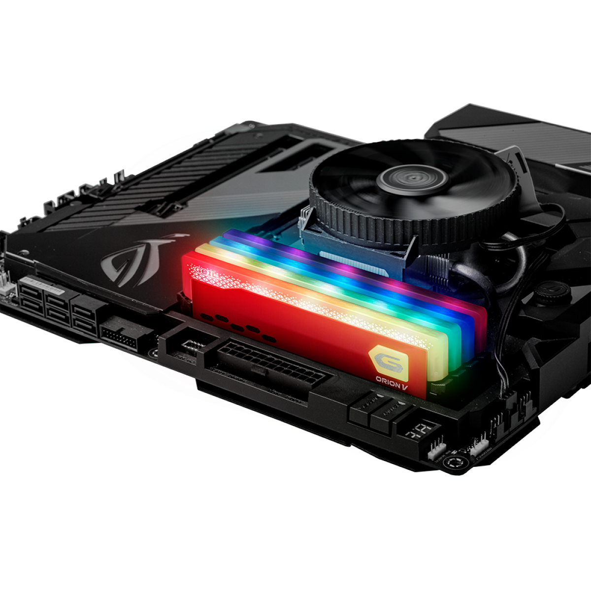 Memória DDR5 Geil Orion, 32GB (2x16GB) 5200MHz, RGB, Racing Red, GVSR532GB5200C42DC