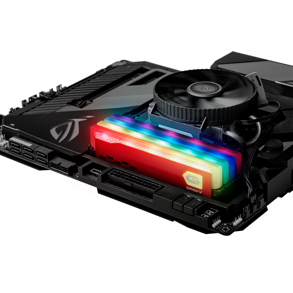 Memória DDR5 Geil Orion, 32GB (2x16GB) 5600MHz, RGB, Racing Red, GVSR532GB5600C46DC