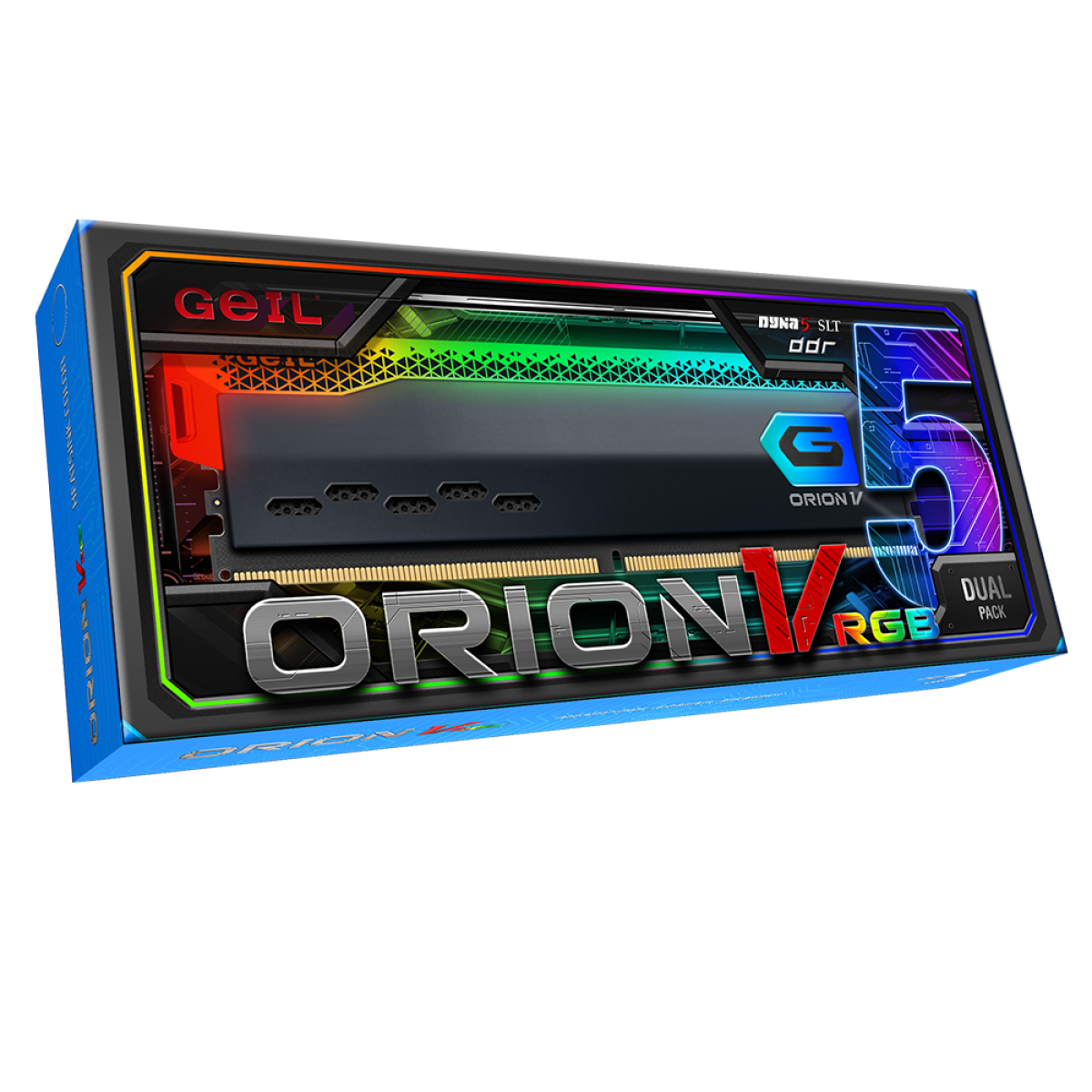 Memória DDR5 Geil Orion, 32GB (2x16GB) 6000MHz, RGB, Racing Red, GVSR532GB6000C38BDC