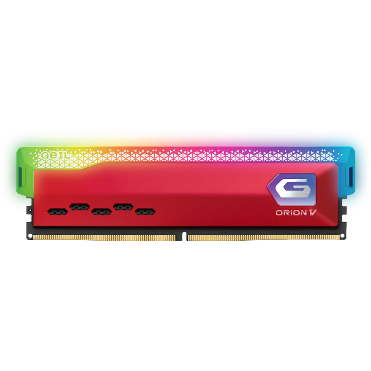 Memória DDR5 Geil Orion, 32GB (2x16GB) 6800MHz, RGB, Racing Red, GVSR532GB6800C36ADC