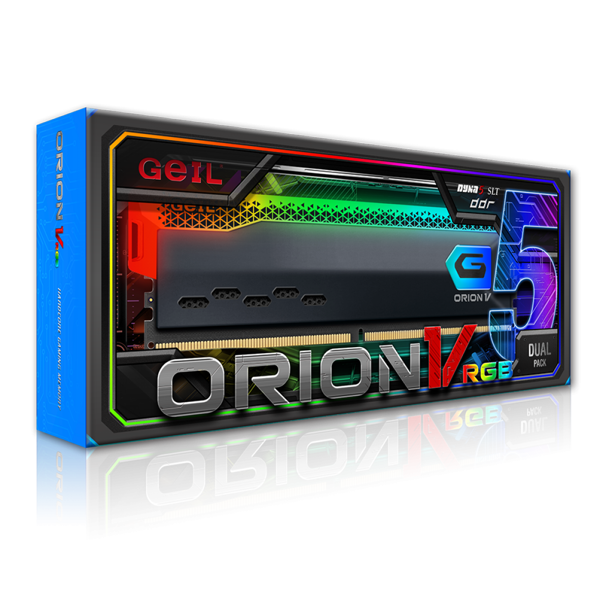 Memória DDR5 Geil Orion, 32GB (2x16GB) 6800MHz, RGB, Titanium Gray, GVSG532GB6800C36ADC