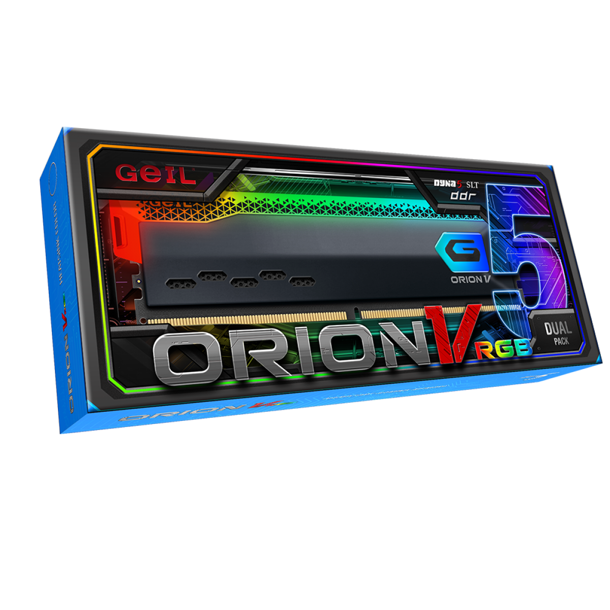 Memória DDR5 Geil Orion, 32GB (2x16GB) 6800MHz, RGB, Titanium Gray, GVSG532GB6800C36ADC
